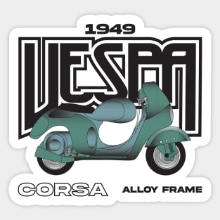 1949 Vespa Corsa "Alloy Frame" Sticker